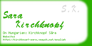 sara kirchknopf business card